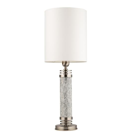 luxus elegans hengeres ernyos asztali lampa artdeco szurke marvany betetes matt nikkel krom hangulatvilagitas villa polgari.jpg